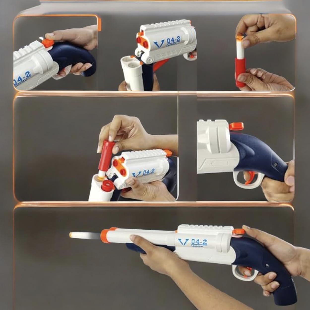 Double-Barreled Shotgun Toy Gun for Kids - Includes 10 Foam Bullets, Realistic Shot Gun Blaster Gun Toy with Safe Soft Ammo, Fun Role-Play Action for Children Ages 3 and Up