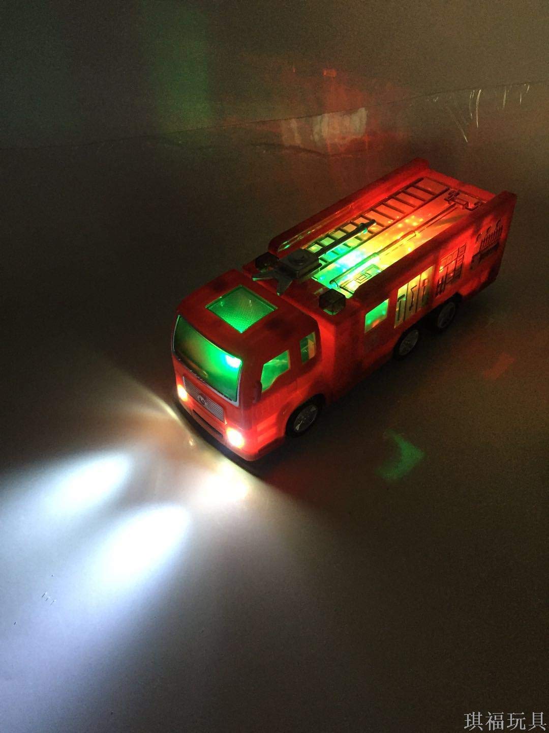 Hobnot®Children's Toy Bus fire Truck Model Sound Light Simulation car fire Alarm Train.