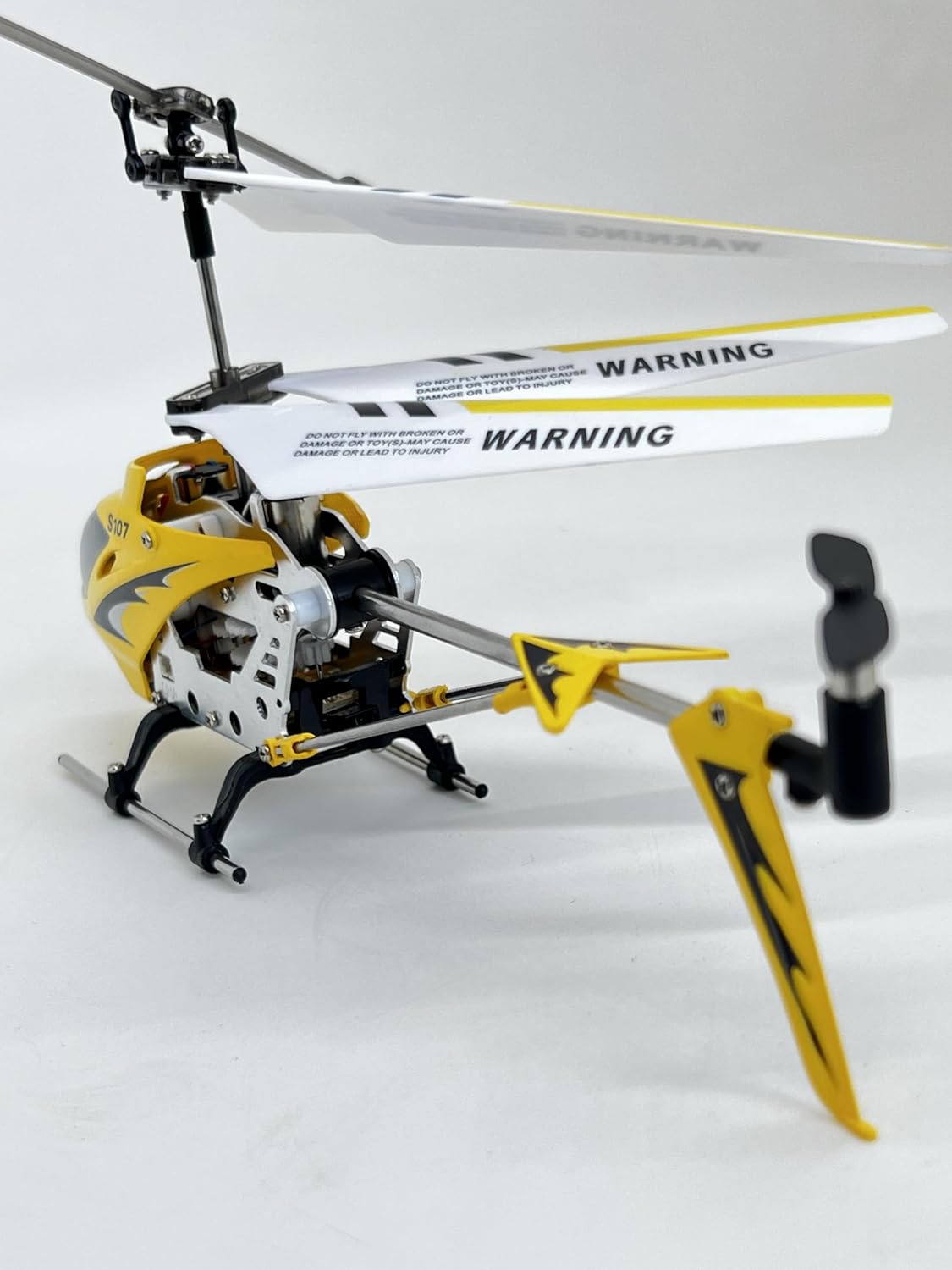RC Mini Helicopter (Yellow) Metal Helicopter Adjustable Trim Control for Boys & Girls