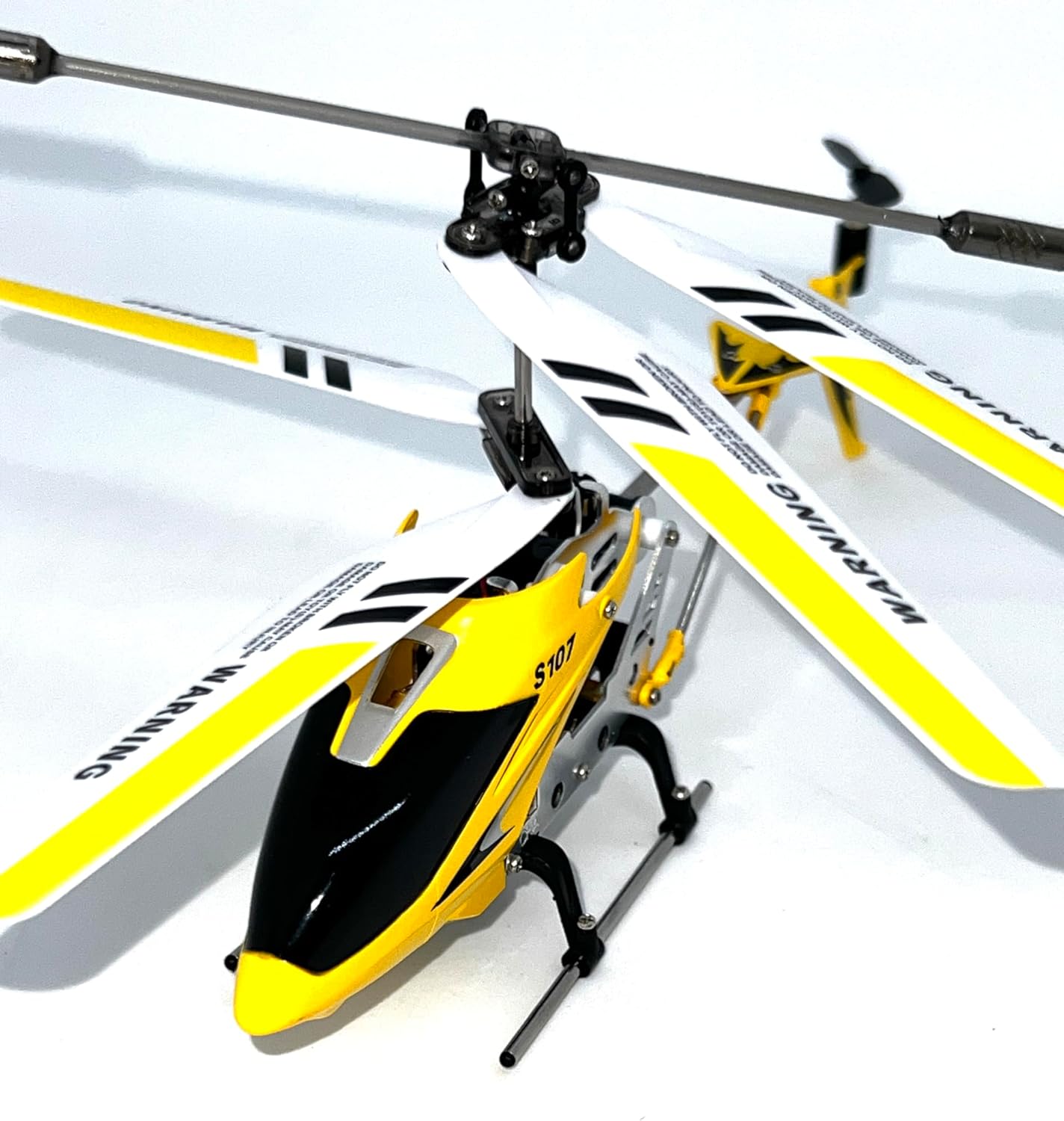 RC Mini Helicopter (Yellow) Metal Helicopter Adjustable Trim Control for Boys & Girls