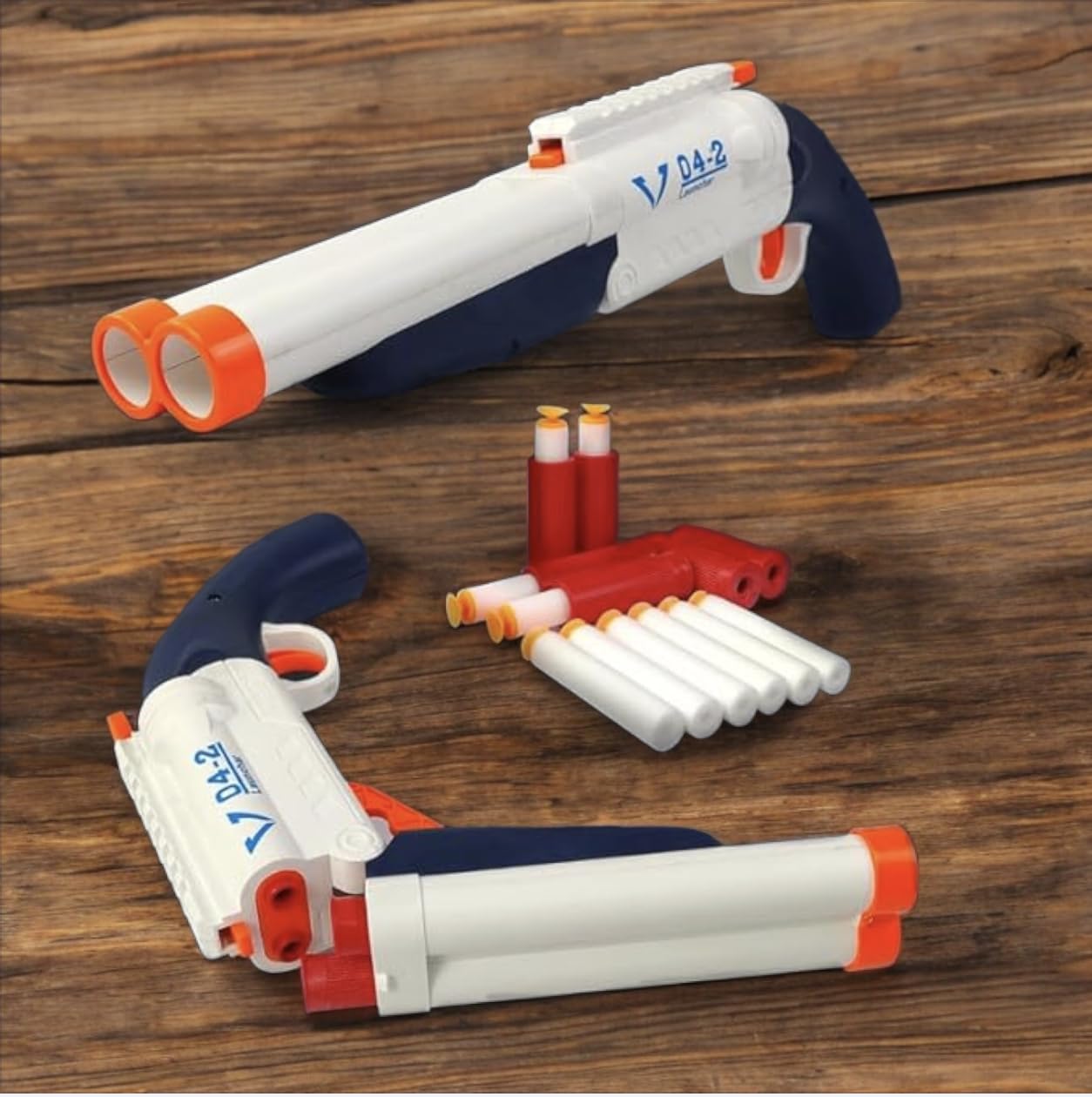 Double-Barreled Shotgun Toy Gun for Kids - Includes 10 Foam Bullets, Realistic Shot Gun Blaster Gun Toy with Safe Soft Ammo, Fun Role-Play Action for Children Ages 3 and Up