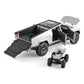 New Kids Cars 1:24 Big Tesla Cyber Truck Model Alloy Diecast Metal Alloy Car Openable Doors Pull Back Vehicle Toy with Sound and Light Car for Boys (Silver)