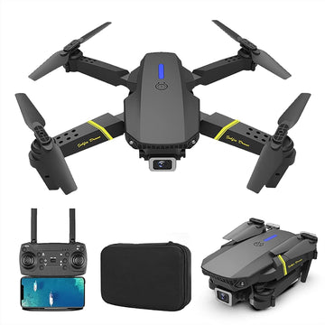 Drone with 4K Camera HD WiFi FPV RC Quadcopter Single Lens OneKey Return FPV Live Transmission, Long Flight Time, Mobile Phone Control, Altitude Hold, Headless Mode, Remote Control