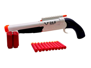 Double-Barreled Shotgun Toy Gun for Kids - Includes 10 Foam Bullets, Realistic Shot Gun Blaster Gun Toy with Safe Soft Ammo, Fun Role-Play Action for Children Ages 3 and Up
