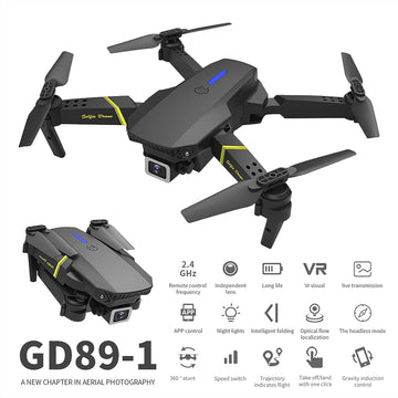 Drone with 4K Camera HD WiFi FPV RC Quadcopter Single Lens OneKey Return FPV Live Transmission, Long Flight Time, Mobile Phone Control, Altitude Hold, Headless Mode, Remote Control