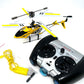 RC Mini Helicopter (Yellow) Metal Helicopter Adjustable Trim Control for Boys & Girls
