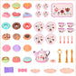 YelaJoy Flower Kids Tea Party Set,42 PCS,Kids Kitchen Pretend Toy with Tea Set, Desserts & Carrying Case,Princess Tea Time Kitchen Pretend Play Tea Set Toys (Flower)