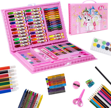 42 PCS | 68 PCS | 86 PCS Coloring Kit for Kids Multifunctional Art Set Drawing Kit with Pencils, Crayons, Markers And Paints - Best Coloring and Painting Set for Children - Perfect Gift for Boys and Girls