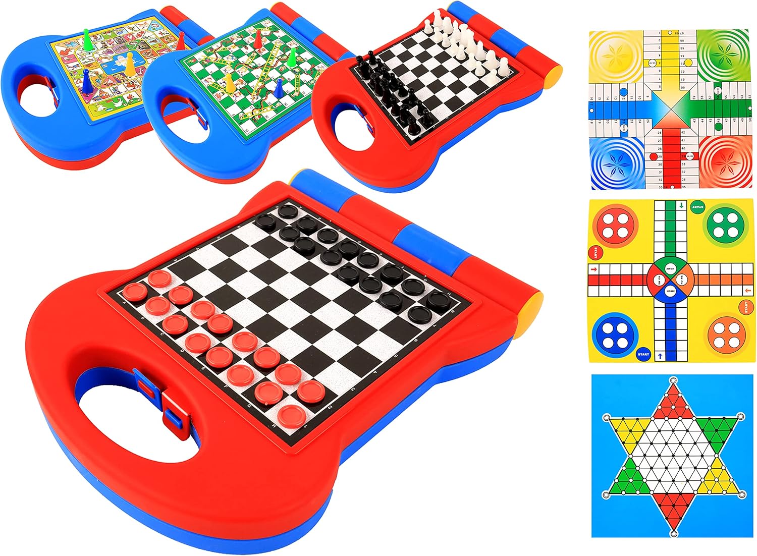 8-in-1 Travel Board Game Set – Ludo, Chess, Checkers &amp; More | Portable Family Fun